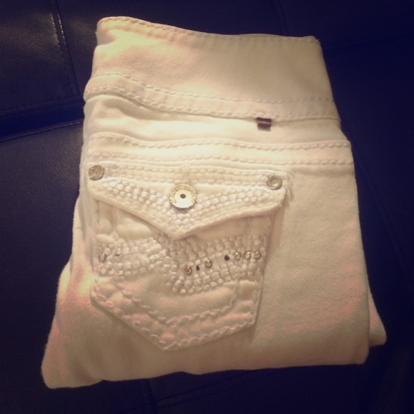White Distressed Skinny Jeans