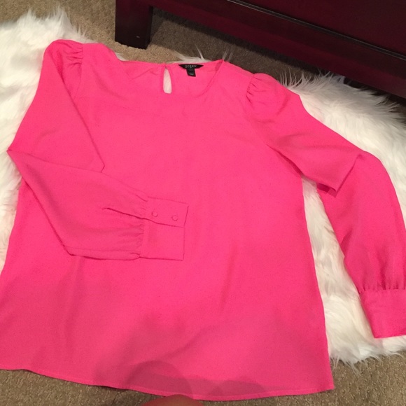 Hot pink J. Crew Blouse