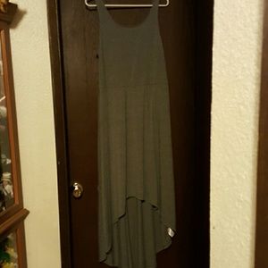 gray hi low dress