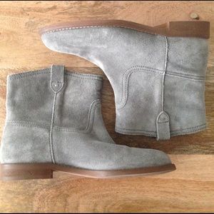 Madewell gray suade ankle boots