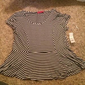SOLD Black and white stripe shirt