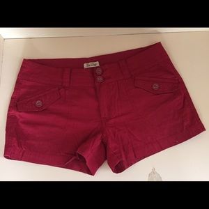 Sailor style red cotton shorts size 11