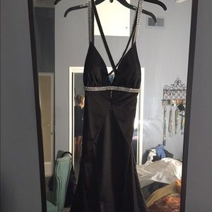 Full length black dress