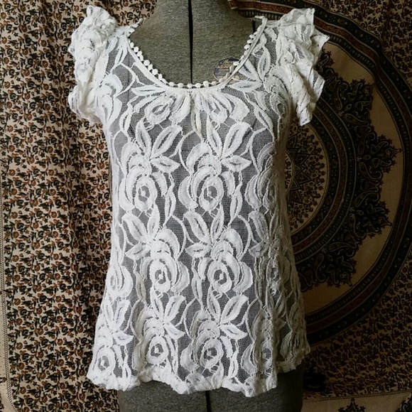 Cream Lace top