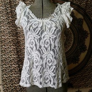 Cream Lace top