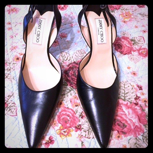 Authentic Jimmy Choo Slingback Leather shoes