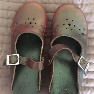Dansko leather slip on clogs size 9