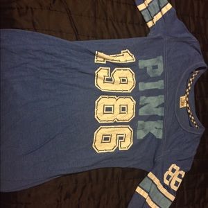 1986 PINK navy blue long sleeve