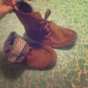 Moccasins lace up or down shoes