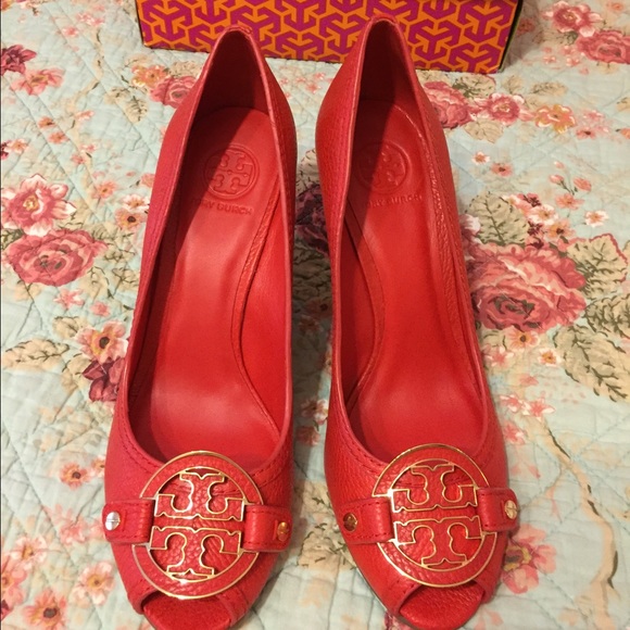 Tory Burch Amanda 95mm Open Toe-Tumbled Leather