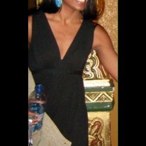 Simple cotton black dress