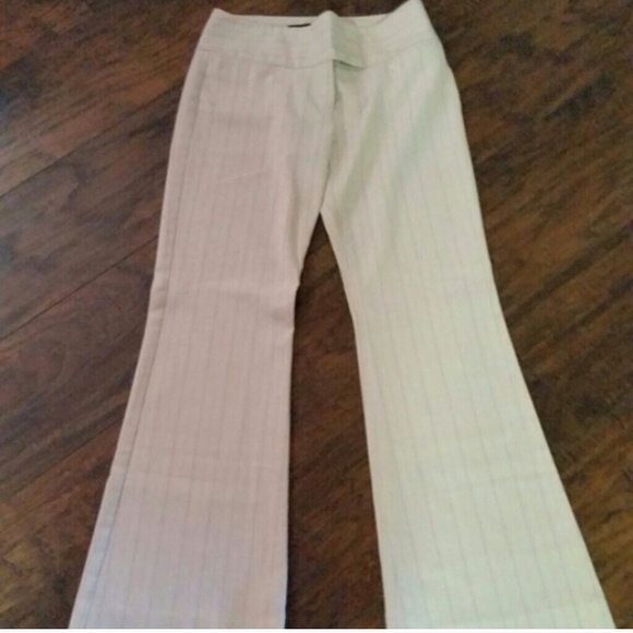 Light Beige Express Pinstripe Pants