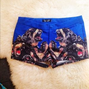 NWOT blue cheeky shorts // looks like Givenchy