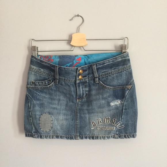 Armani exchange jeans skirt