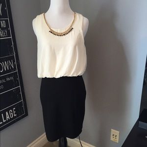 NWT Black & White Dress w/ necklace