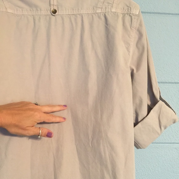 SOLD Gap Khaki Denim shirt dress size Large - Picture 4 of 4