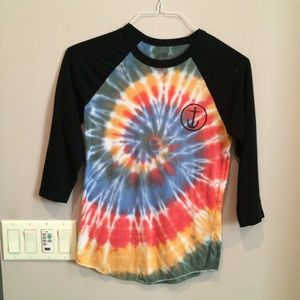 Tie dye baseball tee S