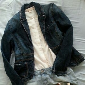 Dark denim blazer