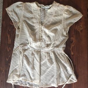 Cream chiffon blouse