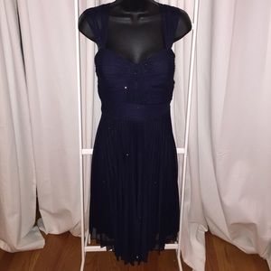 Midnight blue glitter cocktail dress size 10