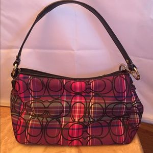 Coach Purple Plaid Small bag