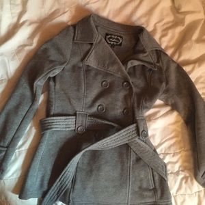 Gray sweater coat