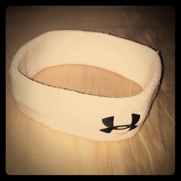 White under armour sweatband
