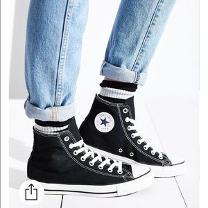 Converse black high top sneakers