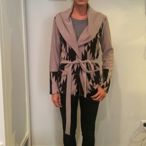 Aztec print coat jacket