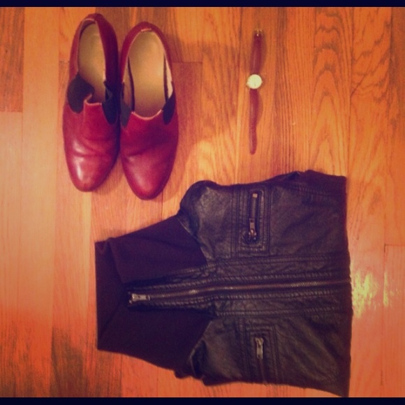 Cowl Neck Black Leather Jacket