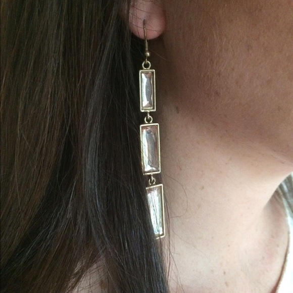 3-tier crystal earrings