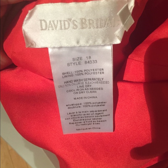 David's Bridal Poppy Dress - Picture 2 of 2