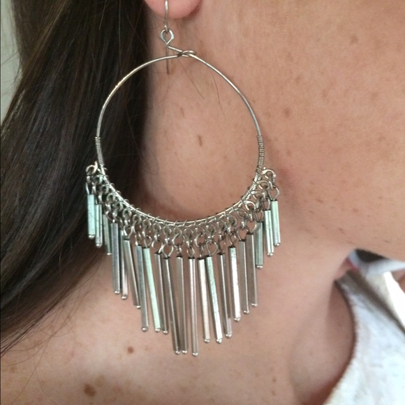 Silver dangle earrings