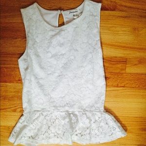 Laced Peplum Top