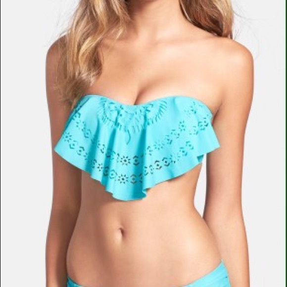 Jessica Simpson Flutter Bandeau bikini top