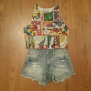 Forever 21 Marvel Crop Top Sleeveless
