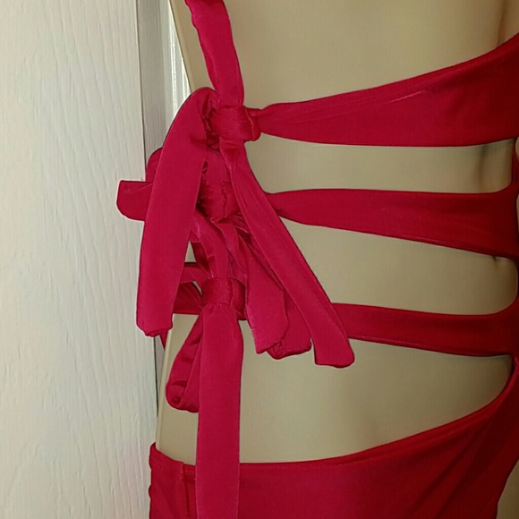 Hot pink/fuschia bikini / monokini - Picture 3 of 3