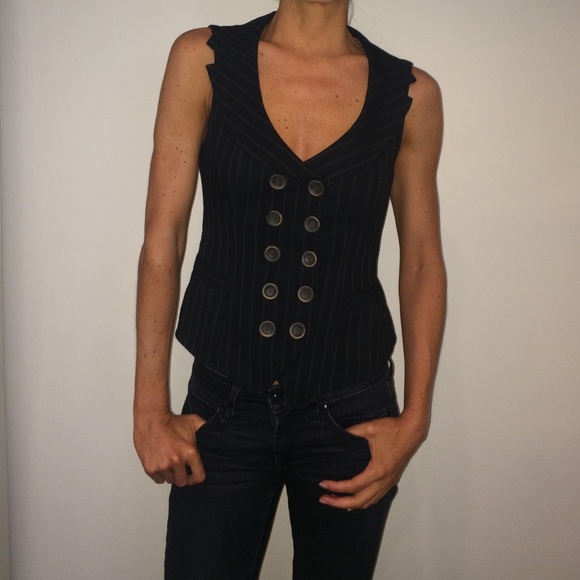 Nanette Lepore Double breasted pinstripe suit vest