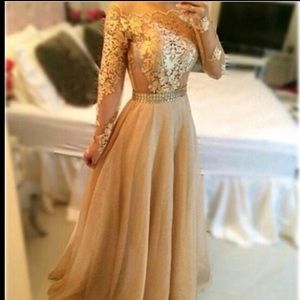 Gold prom dress