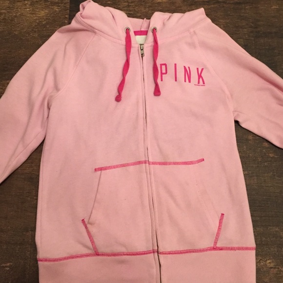Light Pink VS/PINK Zip Up Hoodie