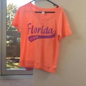 Peach and purple jumper/shirt