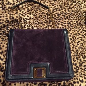 Tory burch purple shoulder bag