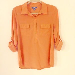 Orange Button up