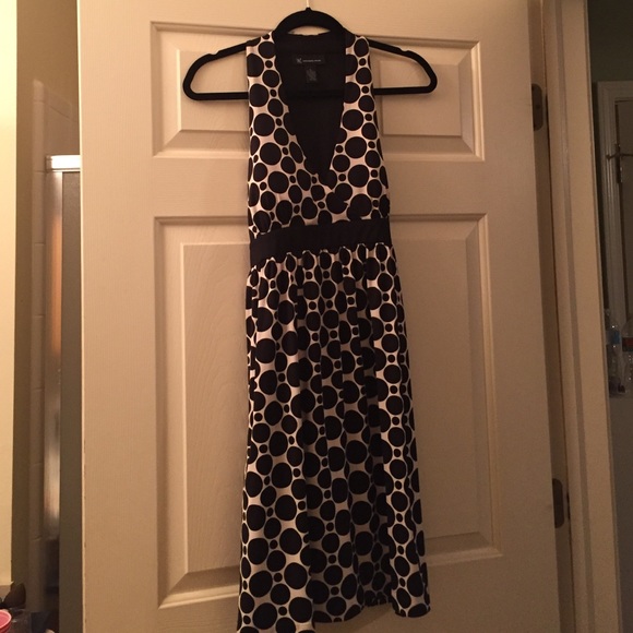 Black and white polka dot dress