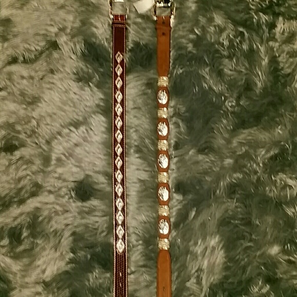 TWO western style belts.