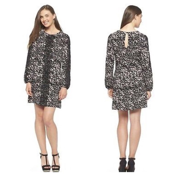 Animal Print Long Sleeve Shift Dress - Picture 5 of 6