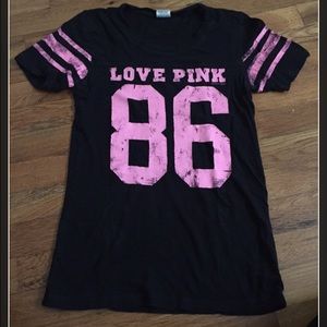 VS PINK black football style shirt