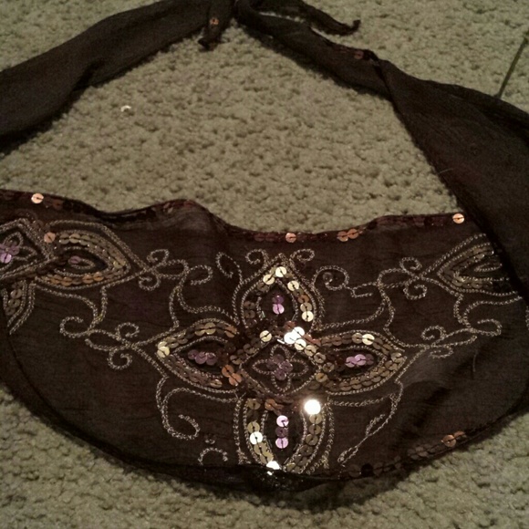 Bogo Brown sequin headband or bandana or scarf etc