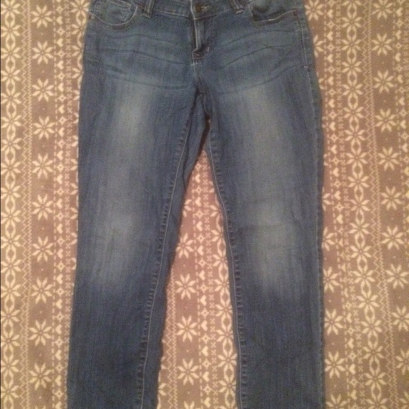 Straight legged jeans