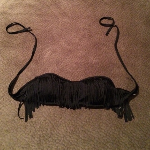 SOLD. Fringe swim suit top.